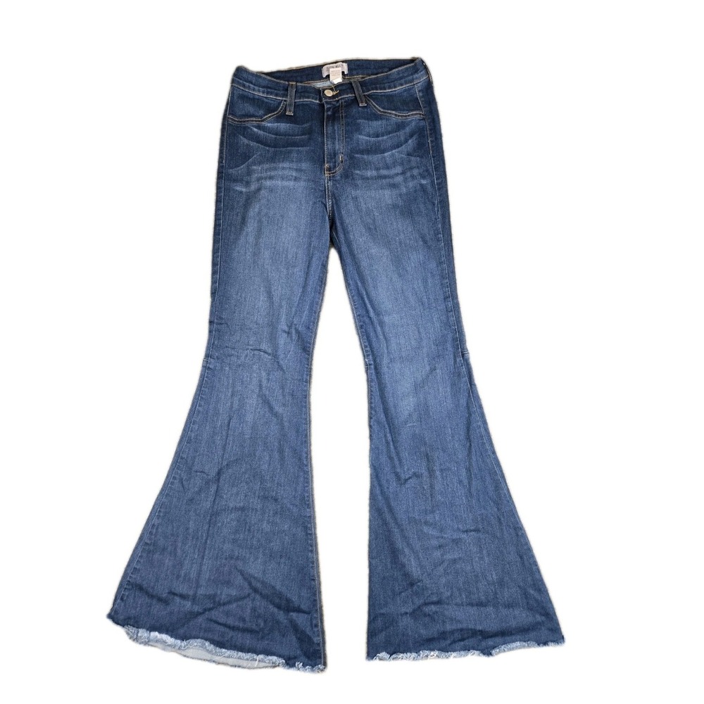 Judy Blue Jeans Womens 13 / 31 Blue Flared Bell Bottom High Waist Stretch USA